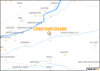map of Crouy-sur-Cosson