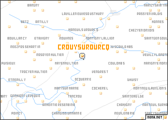 map of Crouy-sur-Ourcq