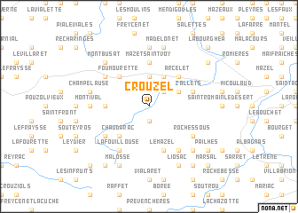 map of Crouzel