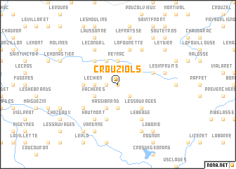 map of Crouziols