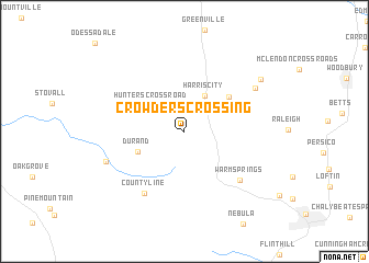 map of Crowders Crossing