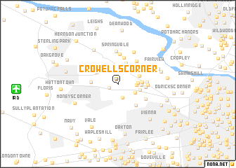 map of Crowells Corner