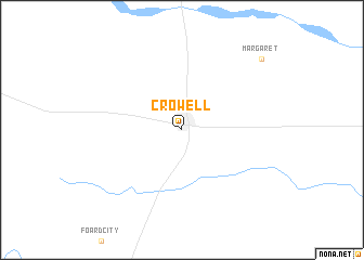 map of Crowell