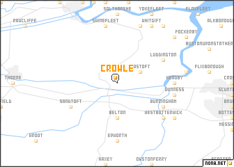 map of Crowle