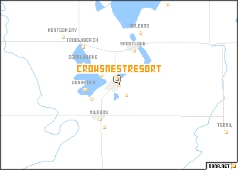 map of Crows Nest Resort