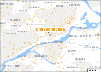 map of Croydon Acres