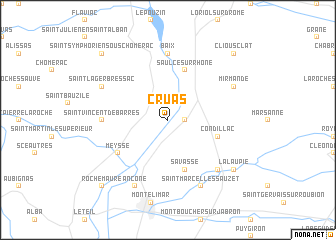 map of Cruas