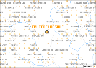 map of Cruce del Bosque