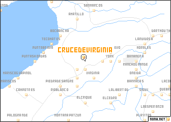 map of Cruce de Virginia