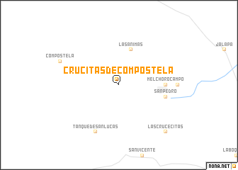 map of Crucitas de Compostela