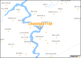 map of Crumps Bottom