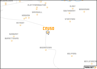 map of Cruso