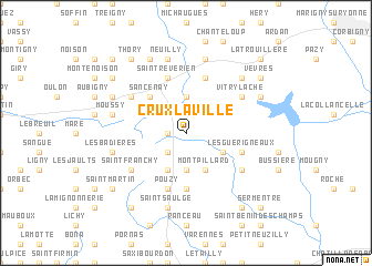 map of Crux-la-Ville