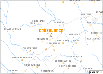 map of Cruz Blanca