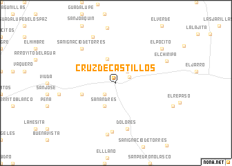 map of Cruz de Castillos