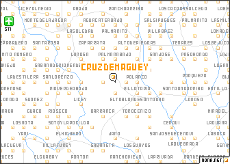 map of Cruz de Maguey