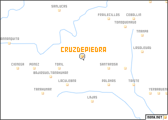 map of Cruz de Piedra