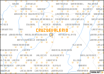 map of Cruz de Valerio