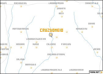 map of Cruz do Meio