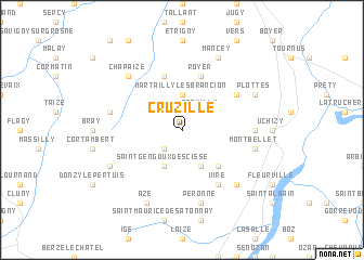 map of Cruzille