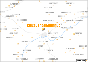 map of Cruz Verde de Bravo