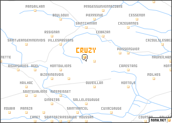 map of Cruzy