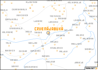 map of Crvena Jabuka