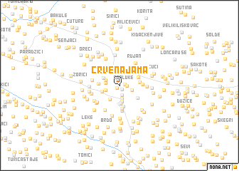 map of Crvena Jama