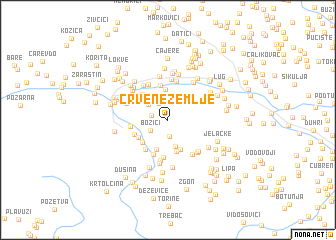 map of Crvene Zemlje