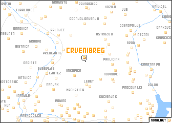 map of Crveni Breg