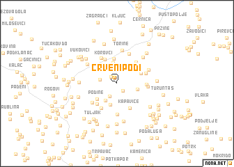 map of Crveni Podi