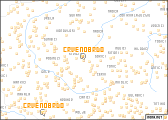 map of Crveno Brdo