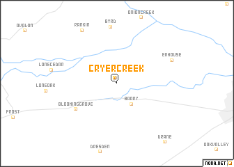 map of Cryer Creek