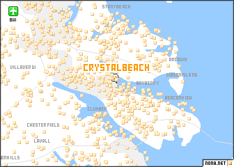 map of Crystal Beach