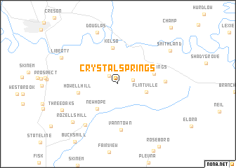 map of Crystal Springs