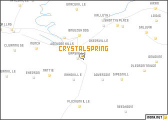 map of Crystal Spring