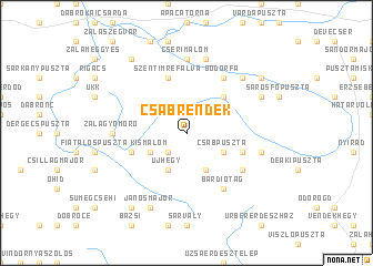 map of Csabrendek