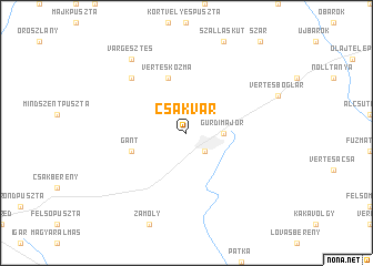 map of Csákvár