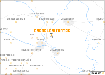 map of Csanálositanyák
