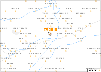 map of Csánig