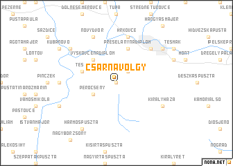 map of Csarnavölgy