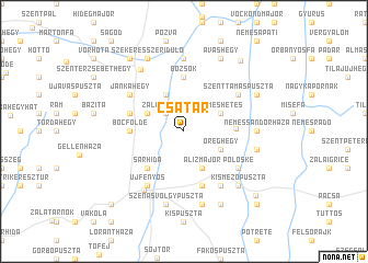 map of Csatár