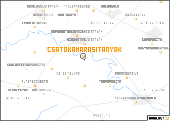 map of Csatókamarásitanyák