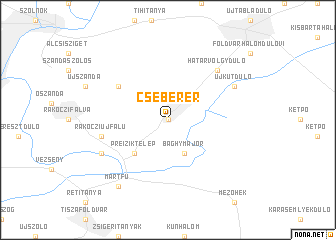 map of Cseberér