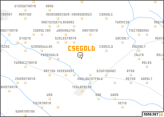 map of Csegöld