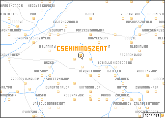 map of Csehimindszent