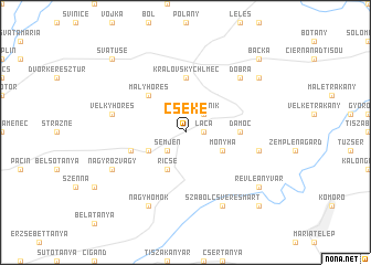 map of Cséke