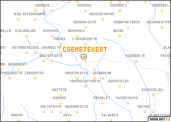 map of Csemetekert