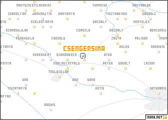 map of Csengersima