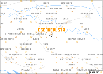 map of Csenke Pusta